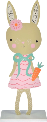 Wooden Easter decoration bunny 17.5 cm