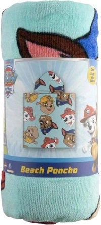 Poncho de plage enfant Paw Patrol avec capuche 60 × 60 cm