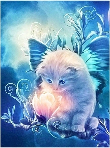 Diamant mozaïek - Bloemenkittens