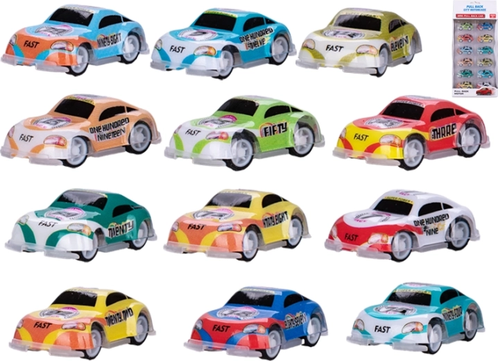Set de mini voitures de course à remonter 5,5 cm – 12 pcs