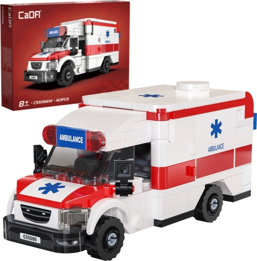 Bouwset CaDA ambulance MedSwift Guard – racewagen van 163 stukjes