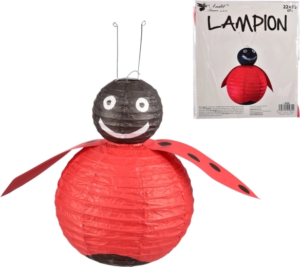 Lampion Coccinelle – rouge en papier