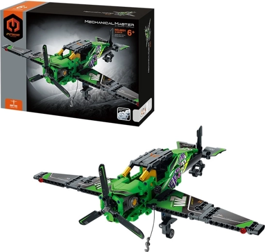 Jeu de construction avion monoplane MECHANICAL MASTER (313 pièces)