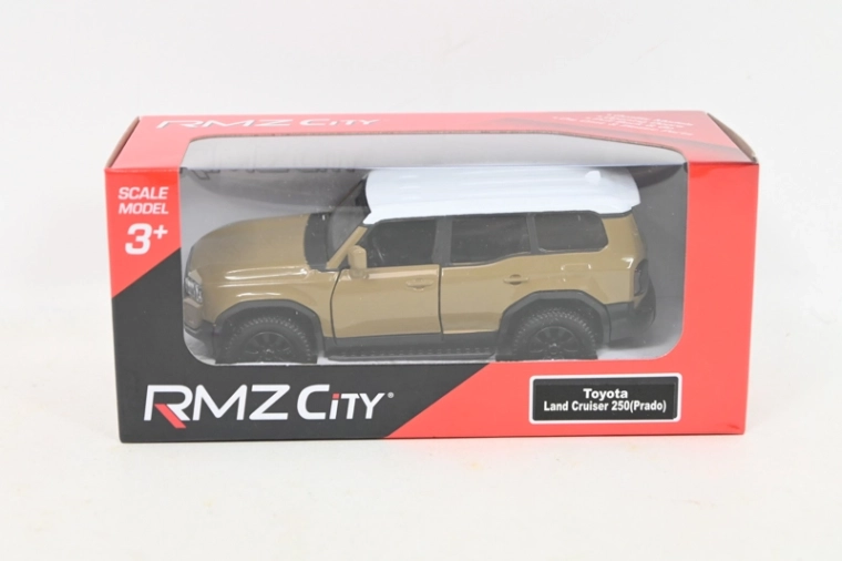 Toyota Land Cruiser metalen automodel bruin-geel