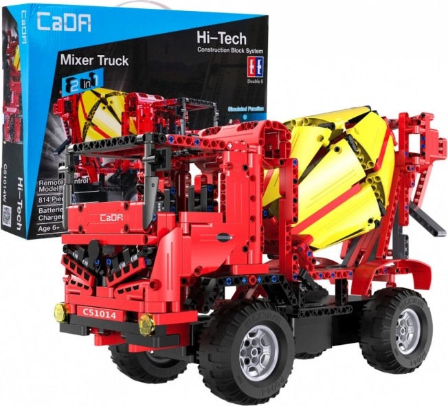CaDA RC Concrete Mixer Building Set 2-in-1, 814 pieces
