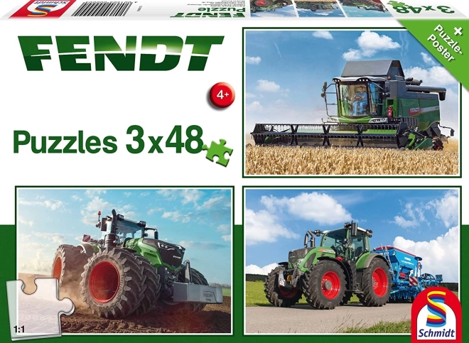 Schmidt Puzzle Tractors Fendt 3×48 pieces