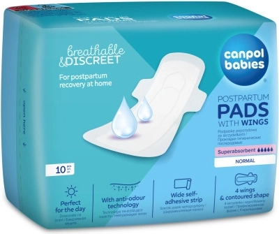 Canpol babies Postpartum pads with wings daytime 10 pcs