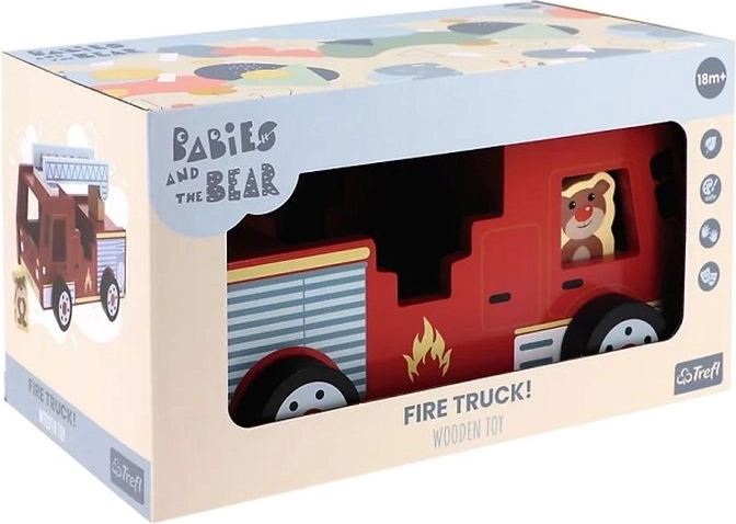 TREFL Wooden Fire Truck – BoBoBears and Teddy