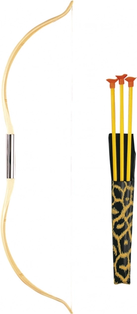 Native American bow with arrows