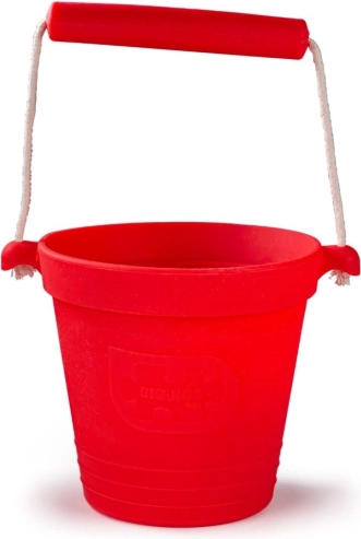 Bigjigs Toys Silicone Beach Bucket – Red