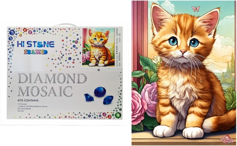 Diamond Mosaic – Kitten