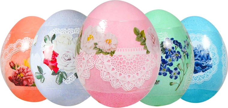Heat-shrink egg wraps with lace pattern, 9 pcs