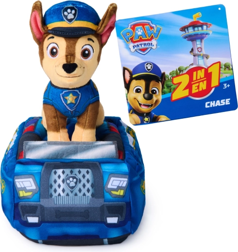 PAW Patrol Chase 2-in-1 plush car with puppy 20 cm