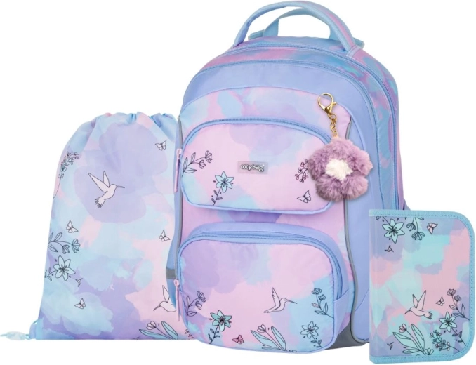 School set 3 pieces OXY Jumper Hummingbird – backpack, pencil case and gym sack
