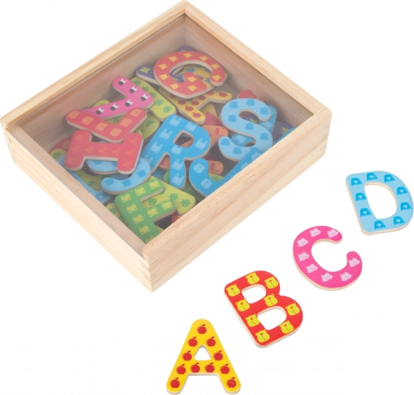 Small Foot Colorful Magnetic Wooden Letters 37 pcs