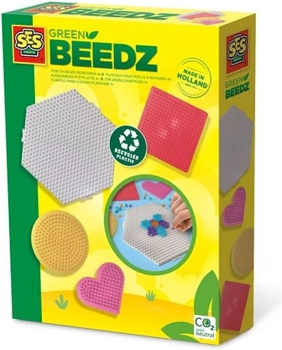 SES Creative Green Beedz Pegboards for Iron-On Beads – 4 Shapes