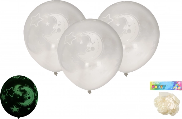 Balloons 30 cm – set of 6, glow in the dark