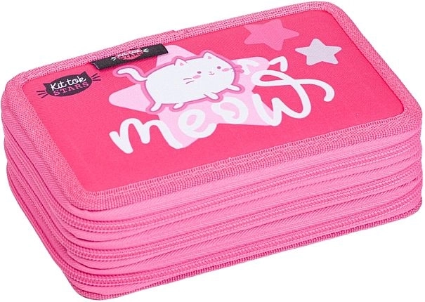 LizzyCard Kit Tok Pencil Case – Three-Compartment Textile