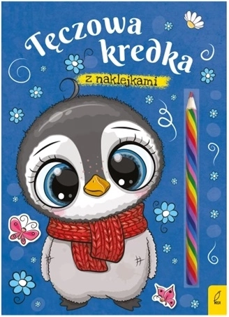 Penguin – coloring book with a rainbow pencil