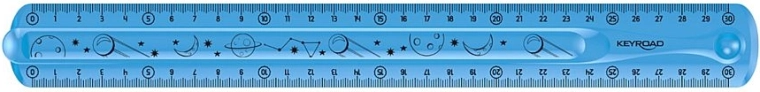 KEYROAD Flexi 30 cm Blue Ruler