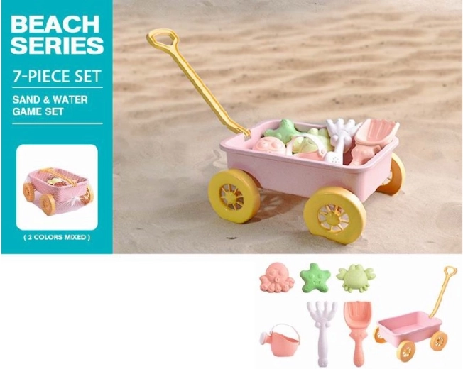Sandbox cart with accessories – pink