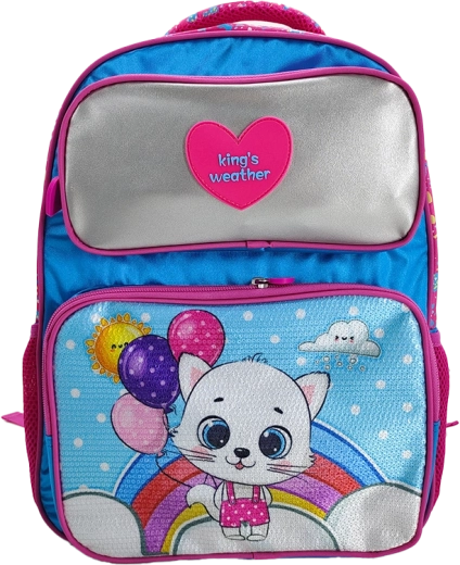 Children's backpack with kitten and balloons 40 cm