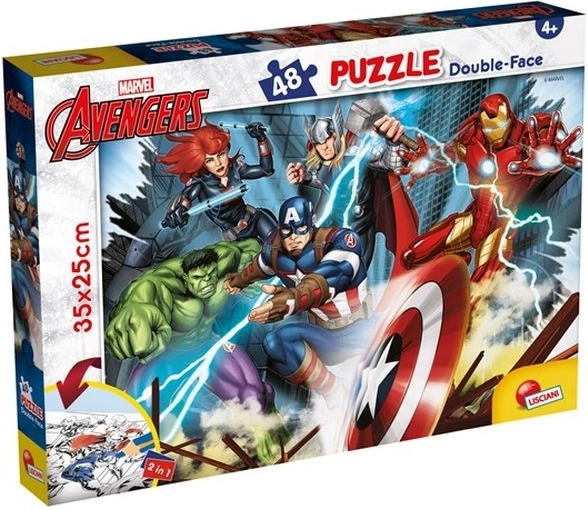 Lisciani Marvel Avengers puzzle recto-verso 48 pièces