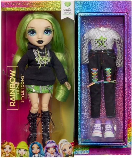 Poupée mannequin Rainbow High Jade Hunter avec 2 tenues
