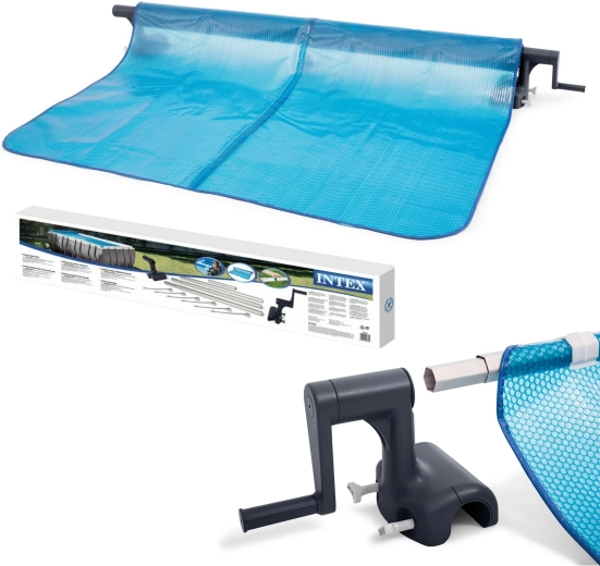 Enrouleur pour bâche solaire pour piscines à cadre 274–488 cm Intex