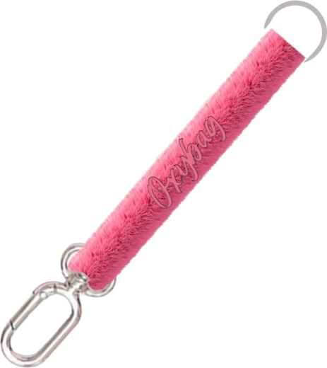 Short Fluffy keychain with carabiner