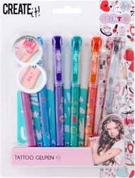 Kit de tatouage avec stylos gel parfumés et pochoirs