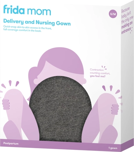 Frida Mom Viscose Labor and Nursing Gown with Pockets
