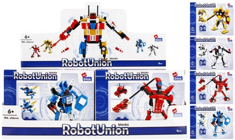 Kit de construction robot guerrier 3-en-1 – 4 variantes, 6+