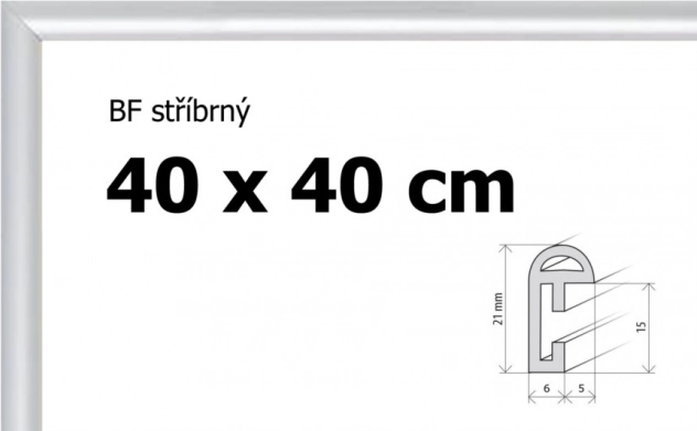Cadre en plastique 40 × 40 cm – argenté