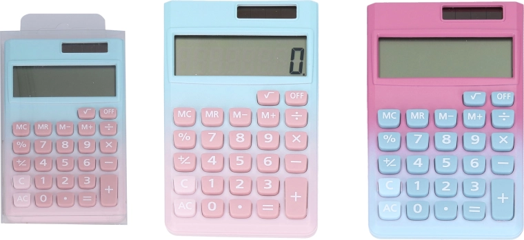 Calculatrice de poche colorée Vector à alimentation double