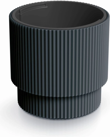Cache-pot avec insert Milly 39,5 cm anthracite