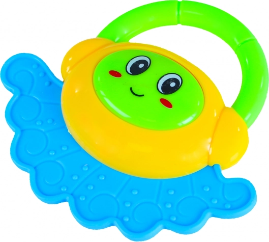 Colorful rattle with handle for babies