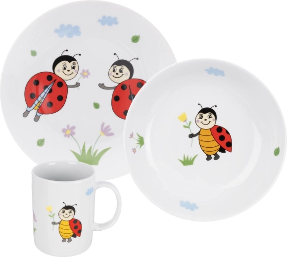 Kinder-eetset Lieveheersbeestje 3 stuks
