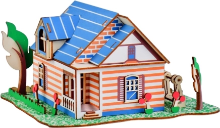 Houten 3D-puzzel Villa in Fontainebleau