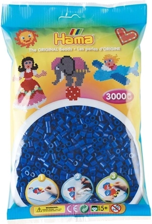 Perles à repasser Hama Midi bleues 3000 pcs