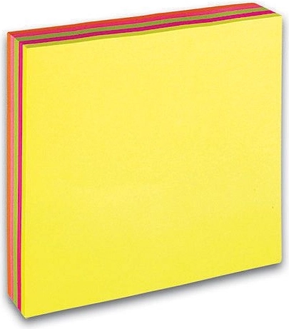 CONCORDE self-adhesive notepad 76 × 76 mm, neon, 200 sheets