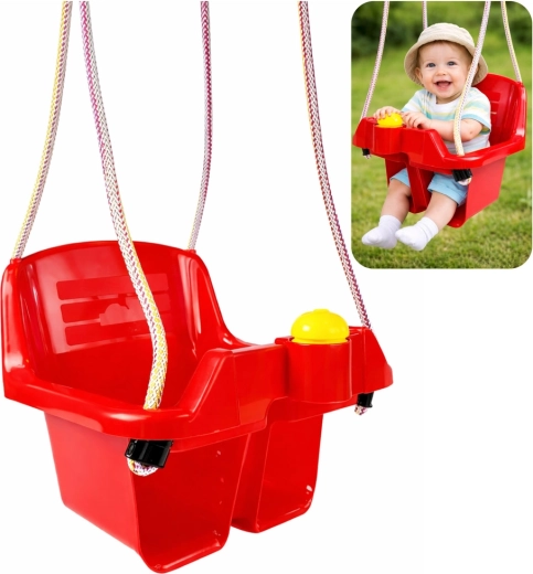 Hängesitz-Kleinkindschaukel Eimerform rot