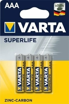 Varta Superlife AAA R03 Zink-Kohle-Batterien 1,5 V, Blister 4 Stk.