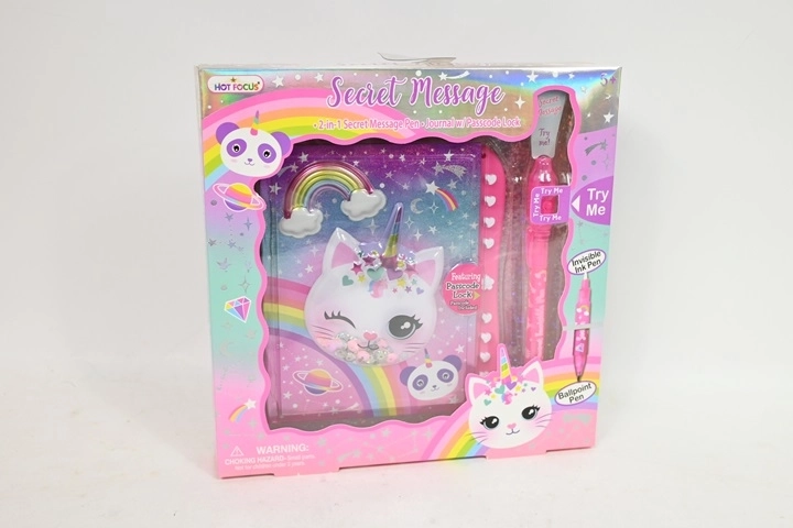 Hot Focus diary with combination lock (unicorn)