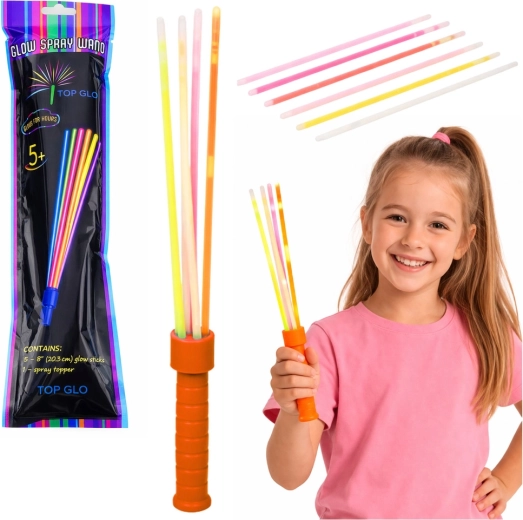 Light-up wand with fluorescent glow sticks 29 cm