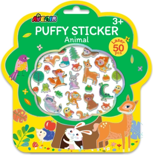 Puffy 3D-stickers – dieren