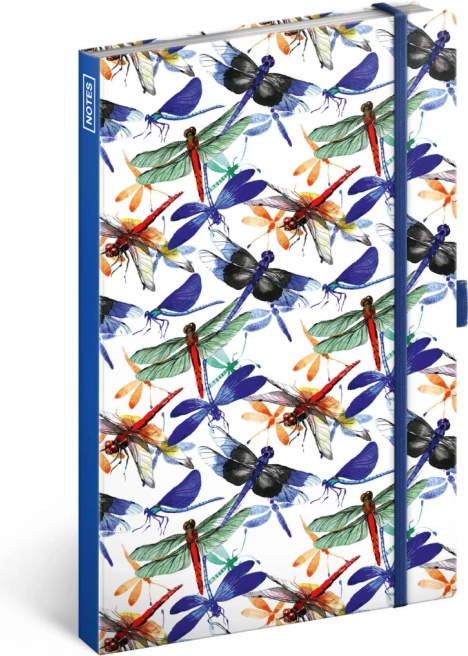 Lined notebook with dragonflies