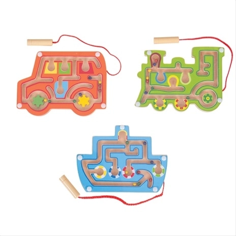 Wooden Magnetic Maze – Orange Locomotive