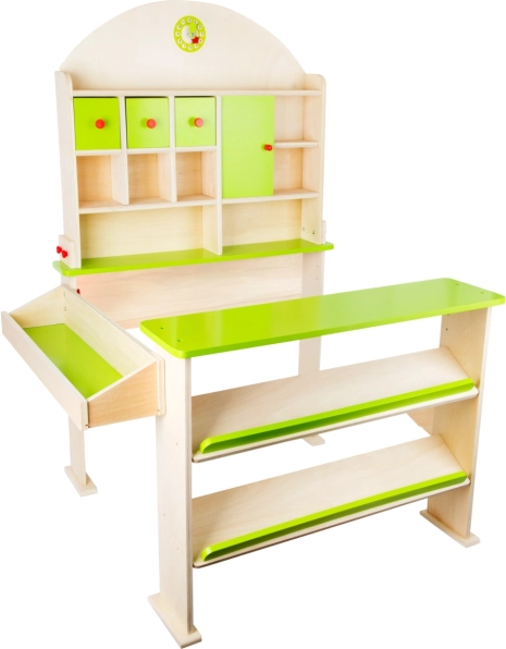 Wooden Children's Market Stall Green - Small Foot