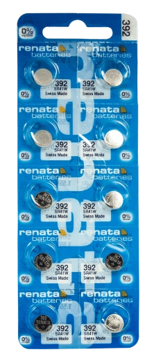 Renata SR41W 392 knoopcelbatterij voor horloges 1,55 V 45 mAh, verpakking 10 st.